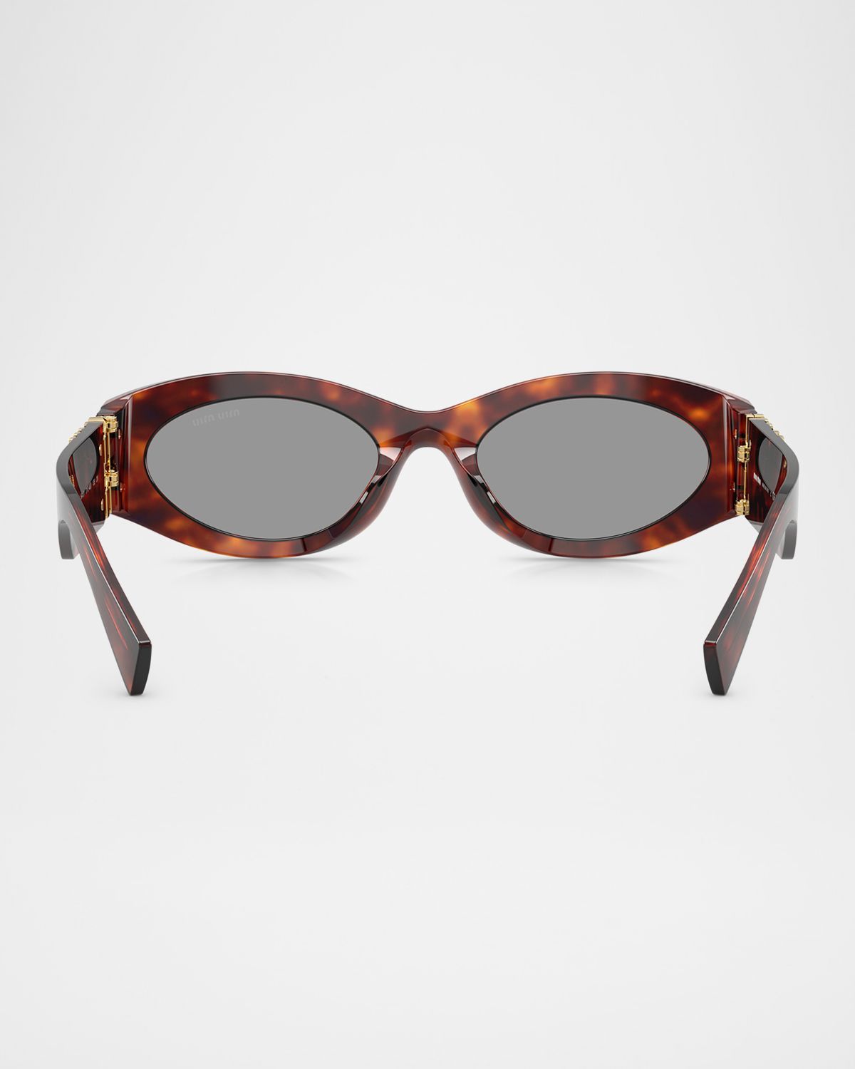 Miu Miu Logo Oval Acetate Sunglasses