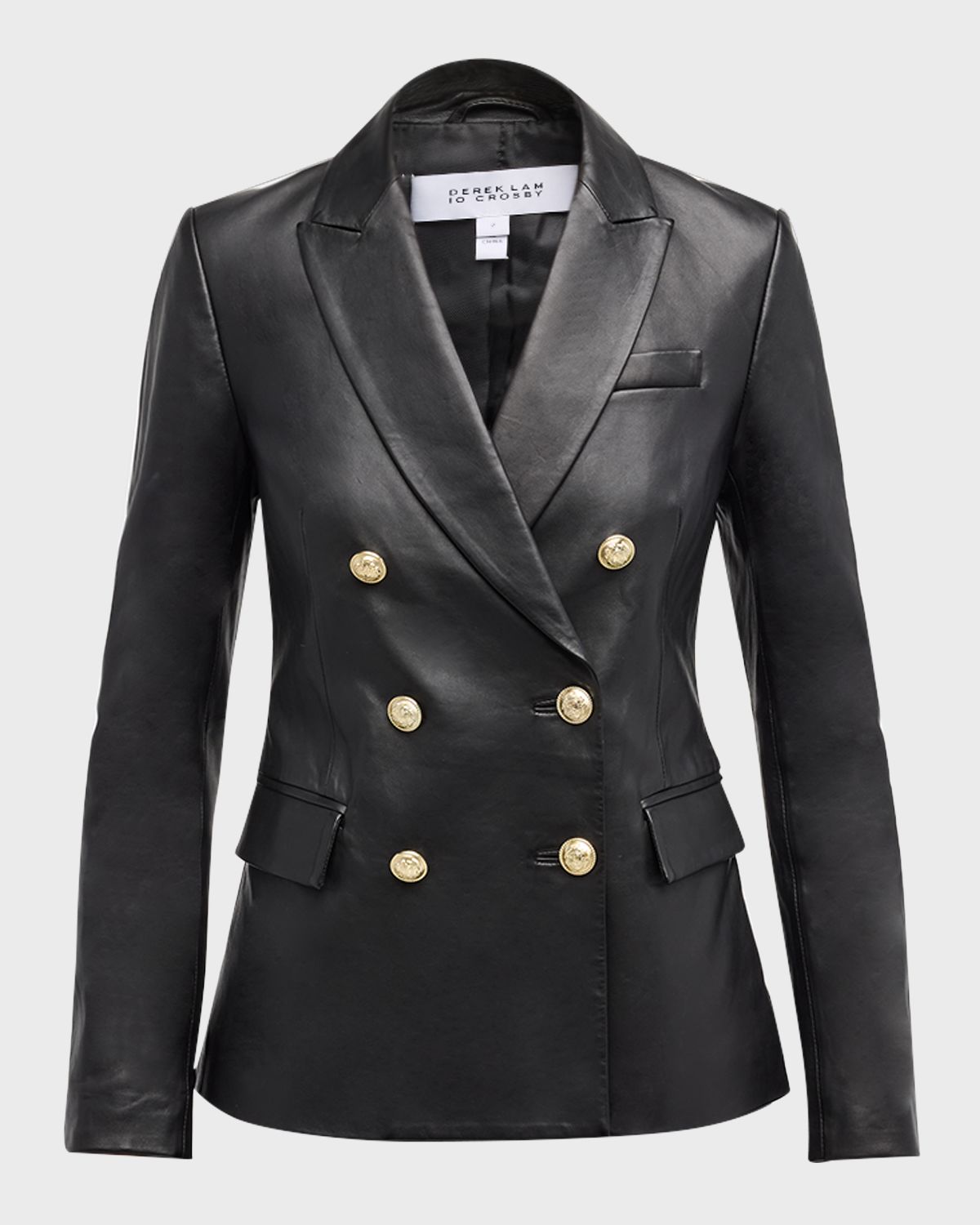 Derek Lam 10 Crosby Franklin Double-Breasted Leather Jacket | Thumbnail 8 Derek Lam 10 Crosby Franklin Double-Breasted Leather Jacket | Thumbnail 8
