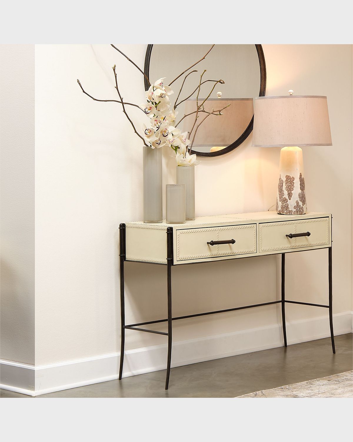 Jamie Young Nevado Leather Console Table