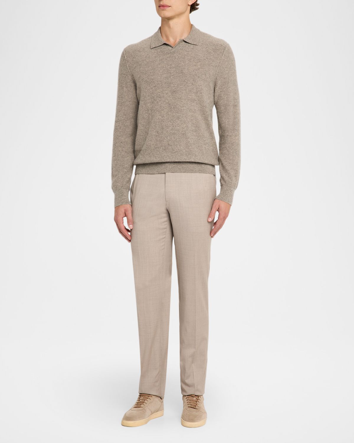 Vince Men 's Boiled Cashmere Polo Shirt