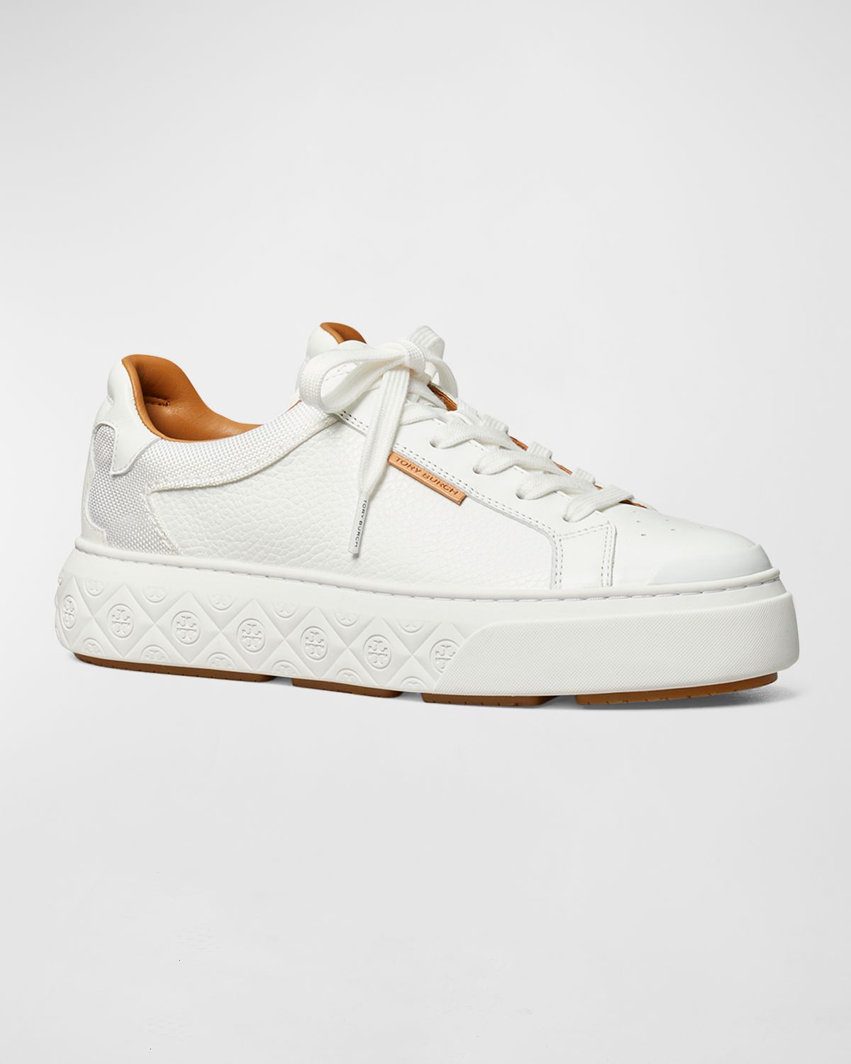 Tory Burch Ladybug Monogram Mix Leather Fashion Sneakers