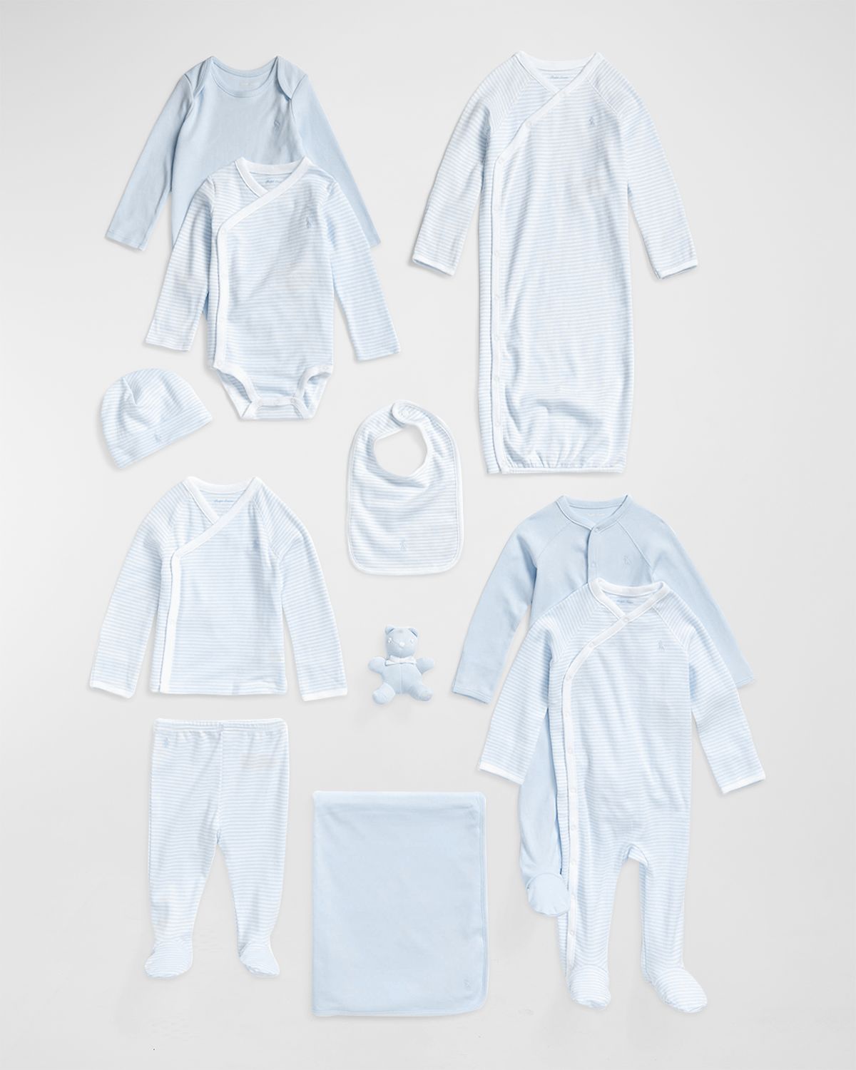 Polo Ralph Lauren Boy 's 11-Piece Organic Cotton Gift Set, Size Newborn-9M