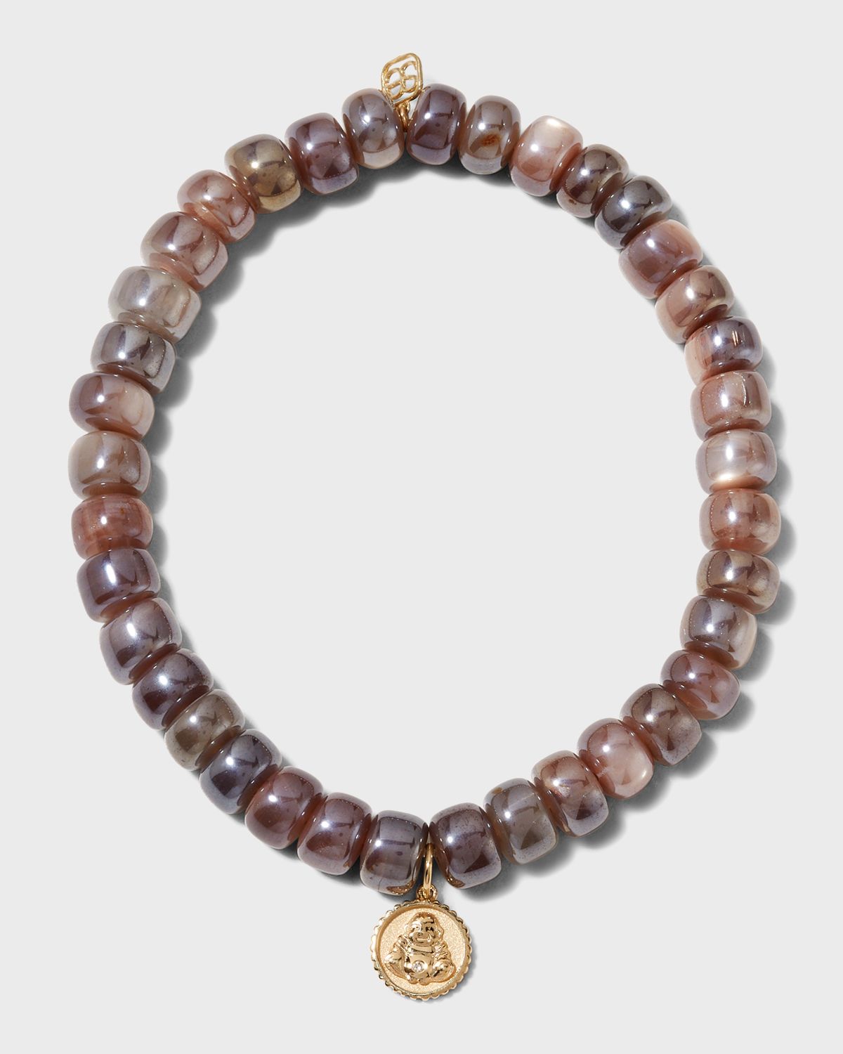 Sydney Evan Mystic Mauve Moonstone Smooth Rondelle Bracelet