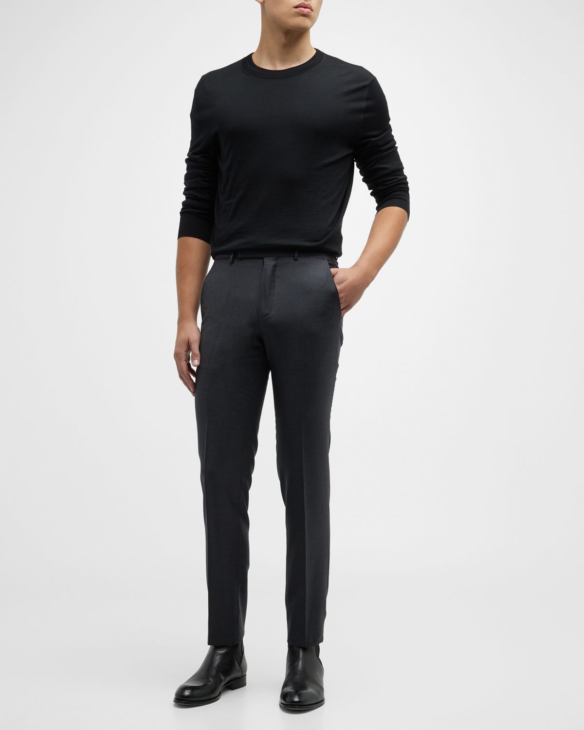 ZEGNA Men 's Trofeo Slim-Straight Trousers