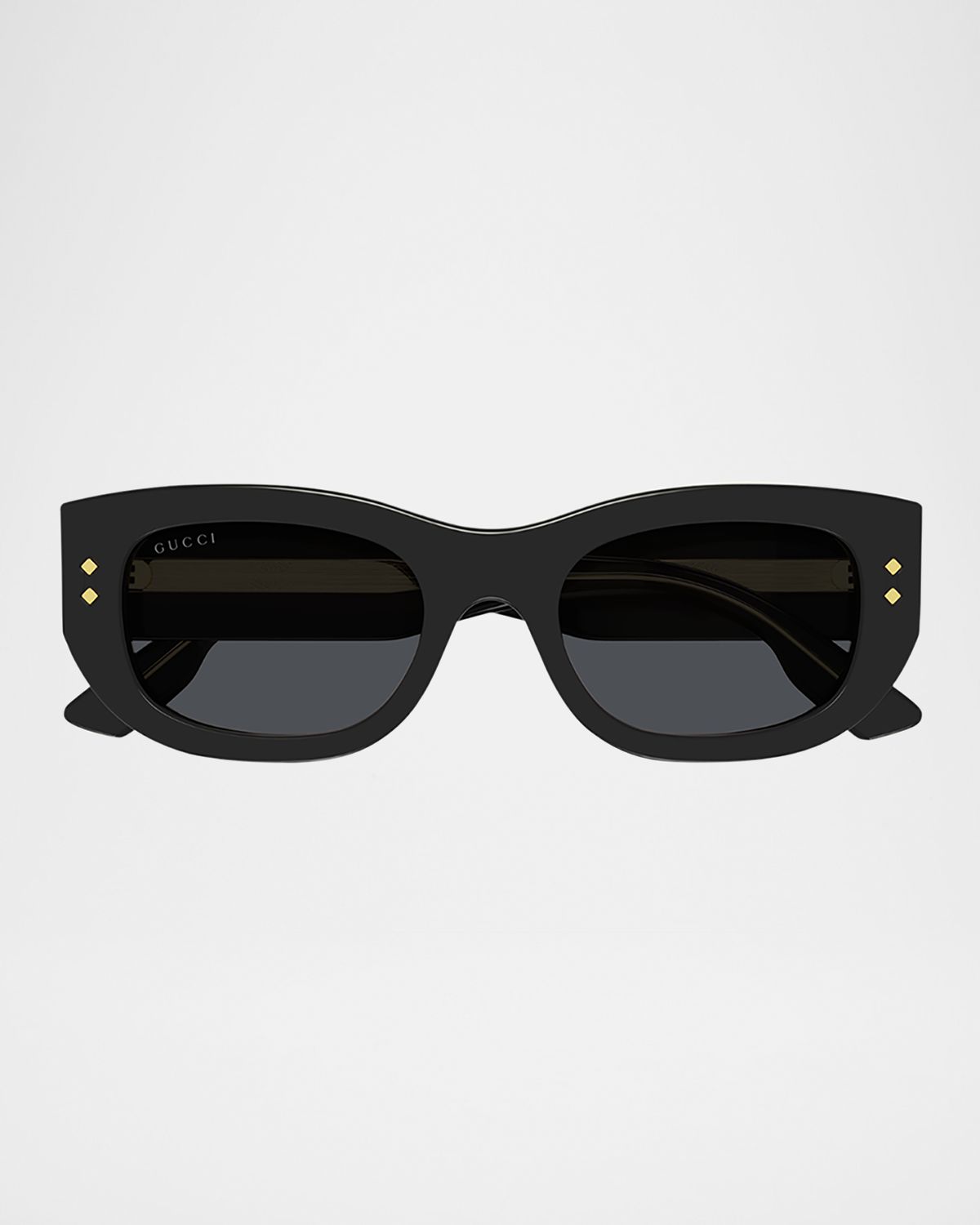 Gucci Embellished Rectangle Acetate Sunglasses