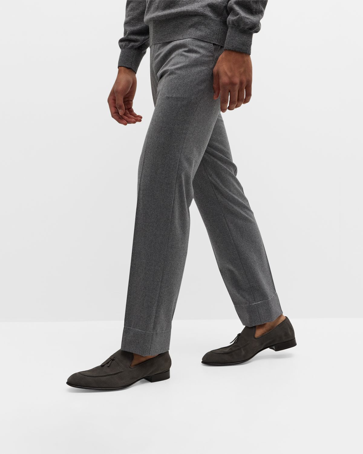 Brioni Men 's Lukas Nubuck Leather Loafers