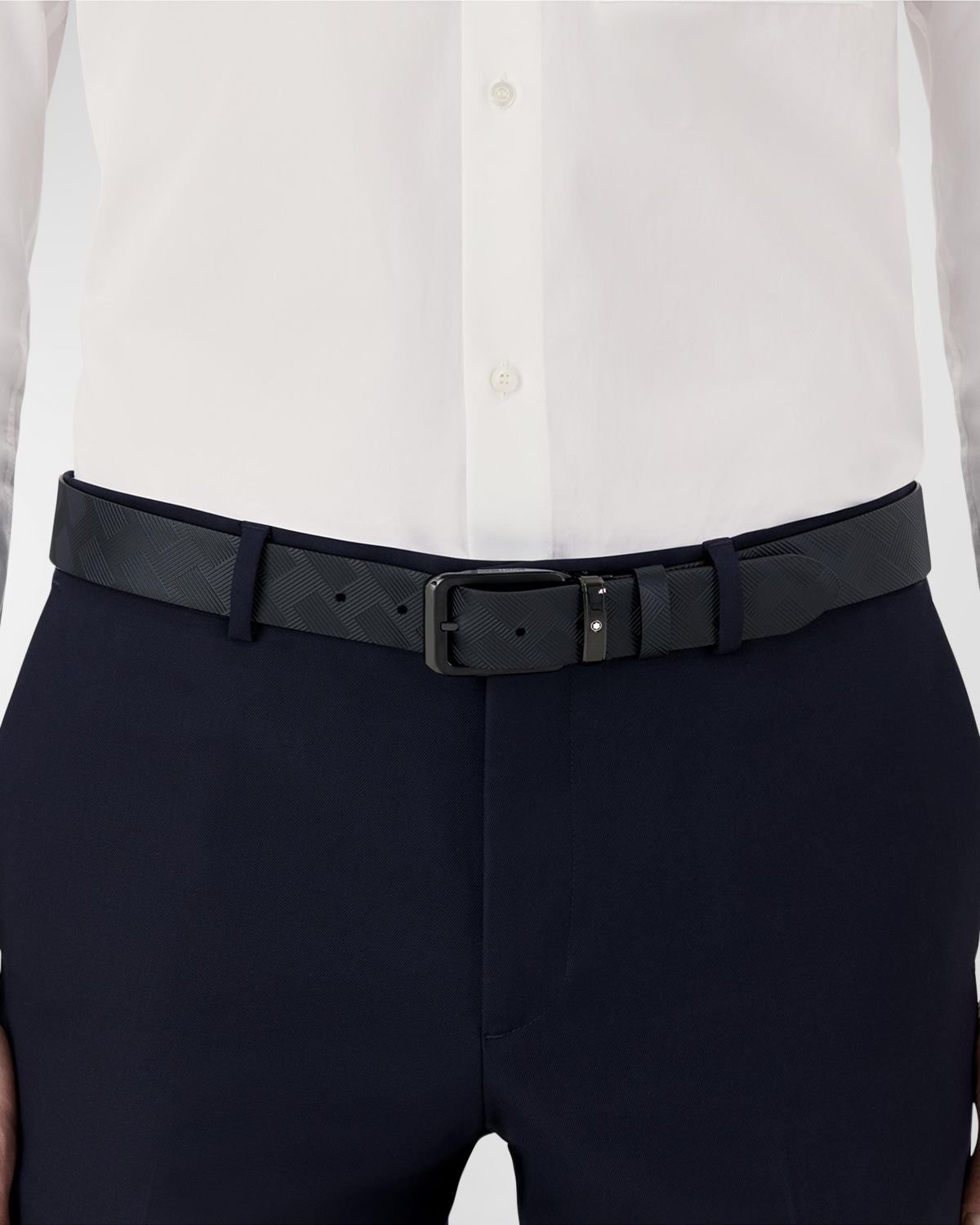 Montblanc Men 's Black 35mm Reversible Belt