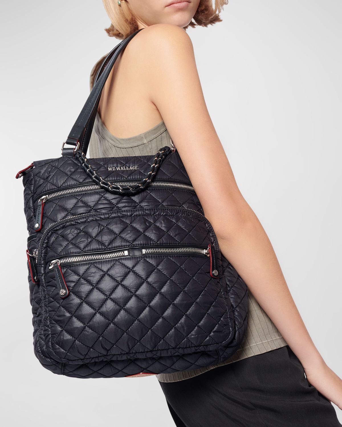 MZ WALLACE Crosby Magazine Recycled Nylon Shoulder Bag