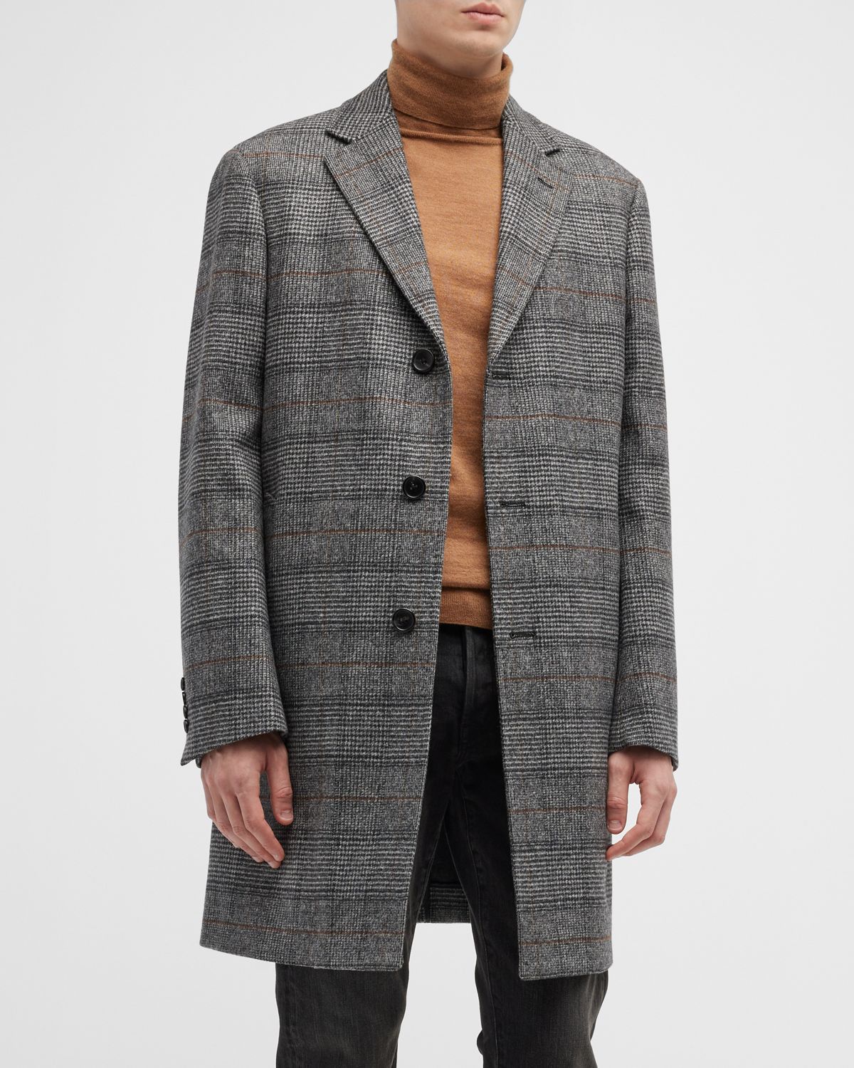 Cardinal of Canada Men 's Stedwell Plaid Classic Wool Coat
