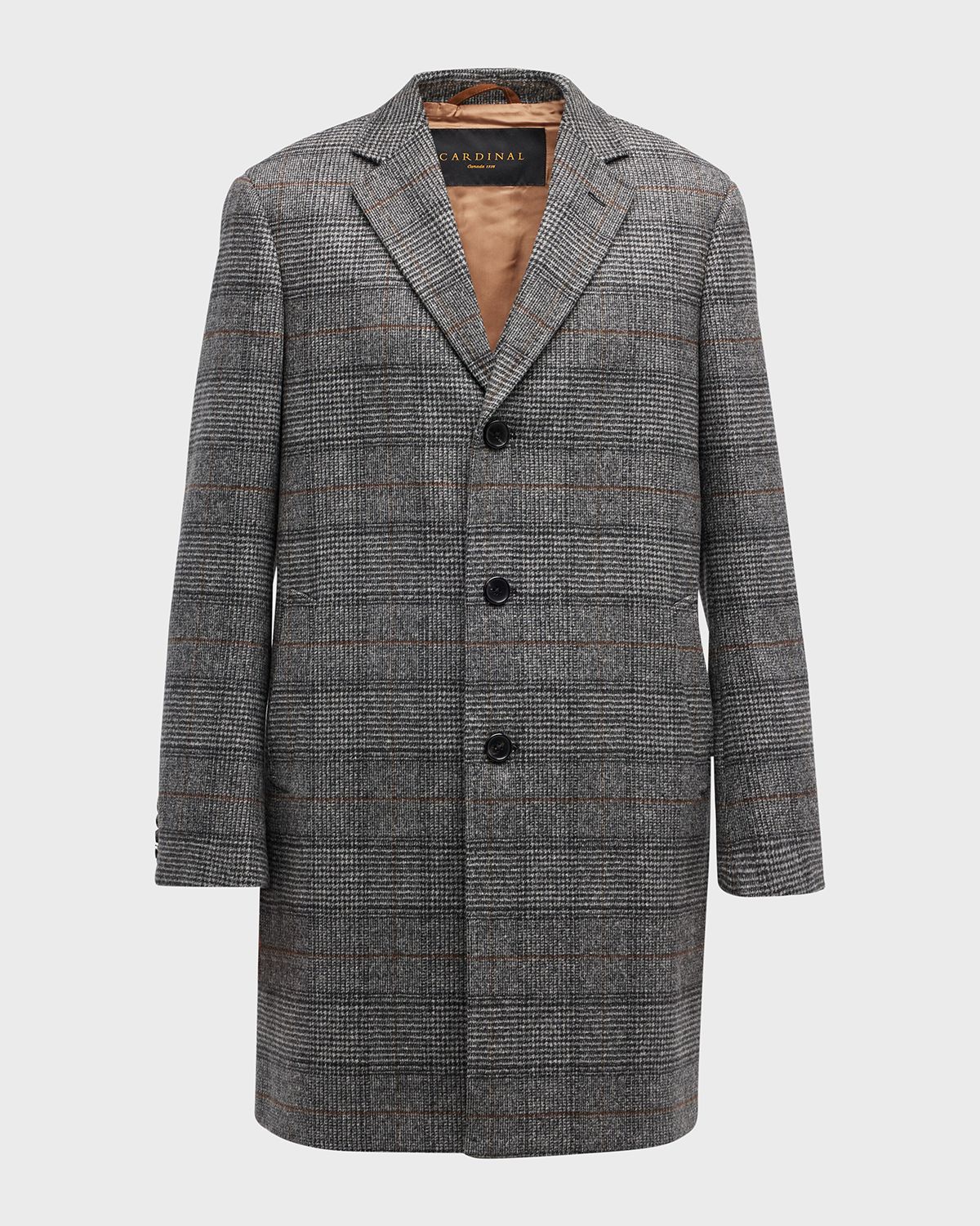 Cardinal of Canada Men 's Stedwell Plaid Classic Wool Coat