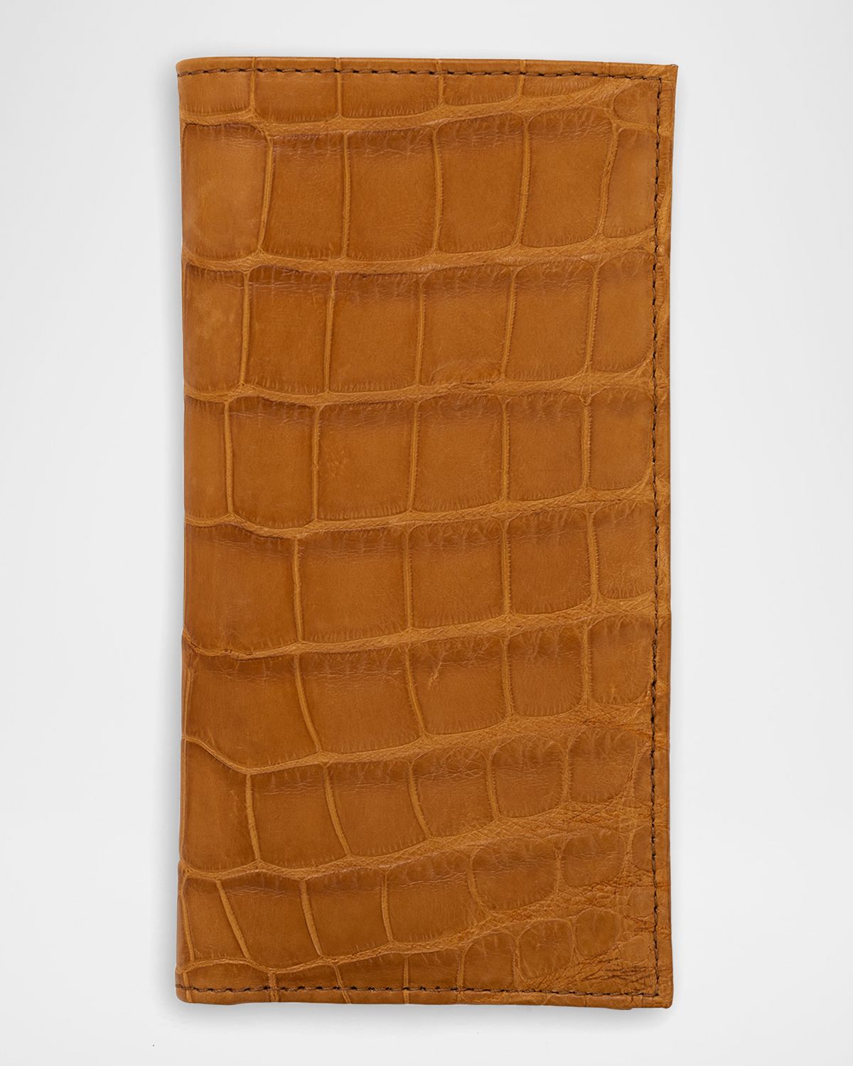 Abas Men 's Matte Alligator Leather Bifold Coat Wallet