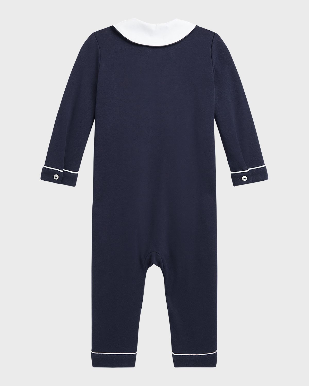 Polo Ralph Lauren Boy 's Double Breasted Embroidered Coverall, Size 3M-24M