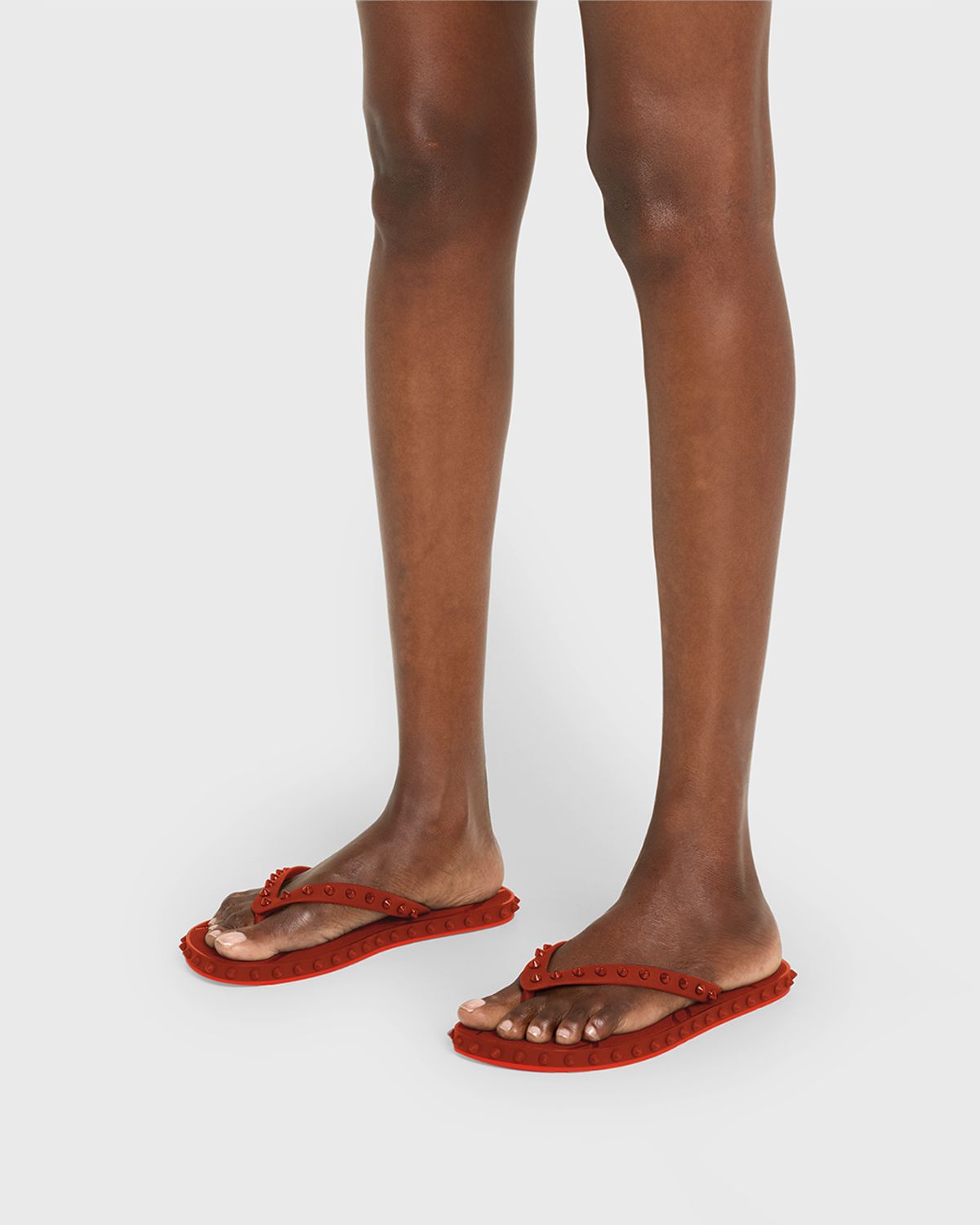 Christian Louboutin Loubi Donna Spike Flip Flops