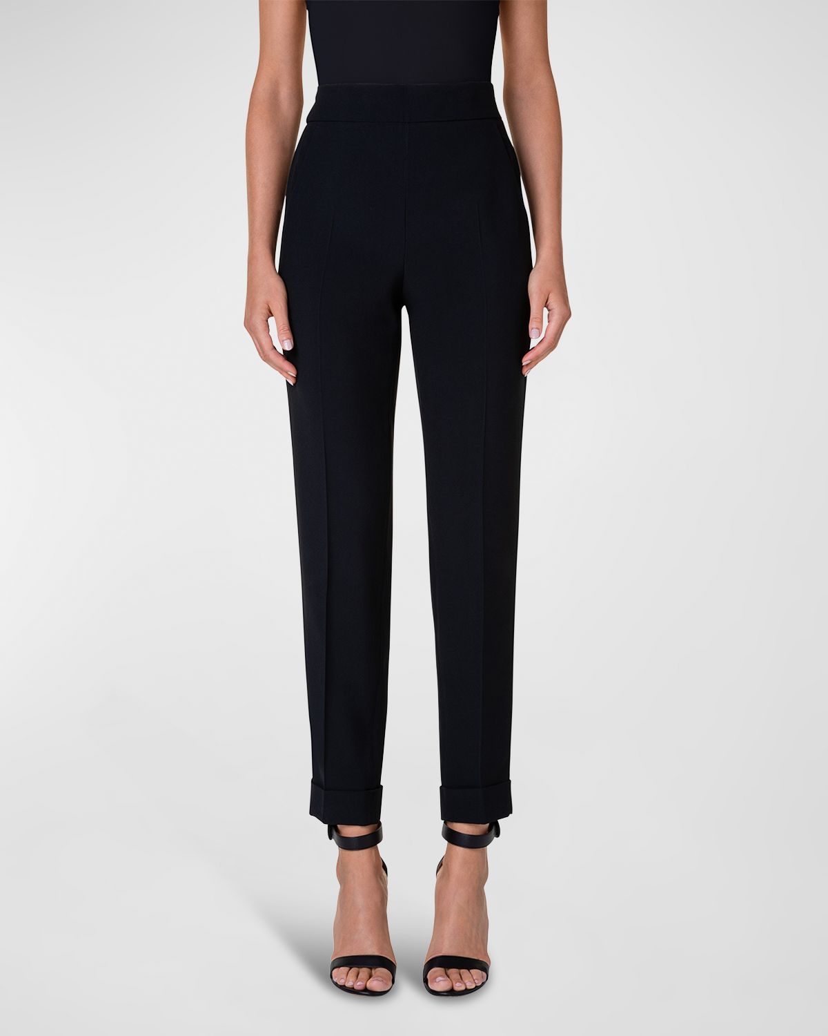 Akris Chris Pleated Straight-Leg Pants