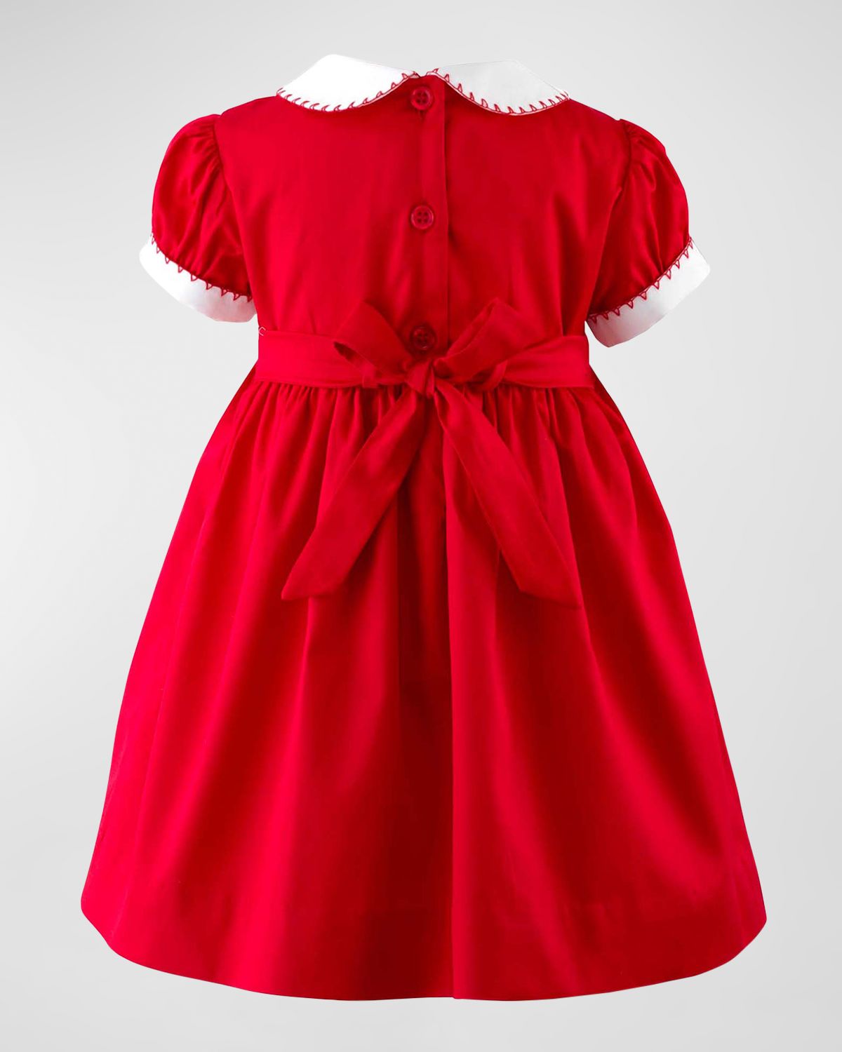 Rachel Riley Girl 's Smocked Festive Dress W/ Bloomers, Size 6M-24M