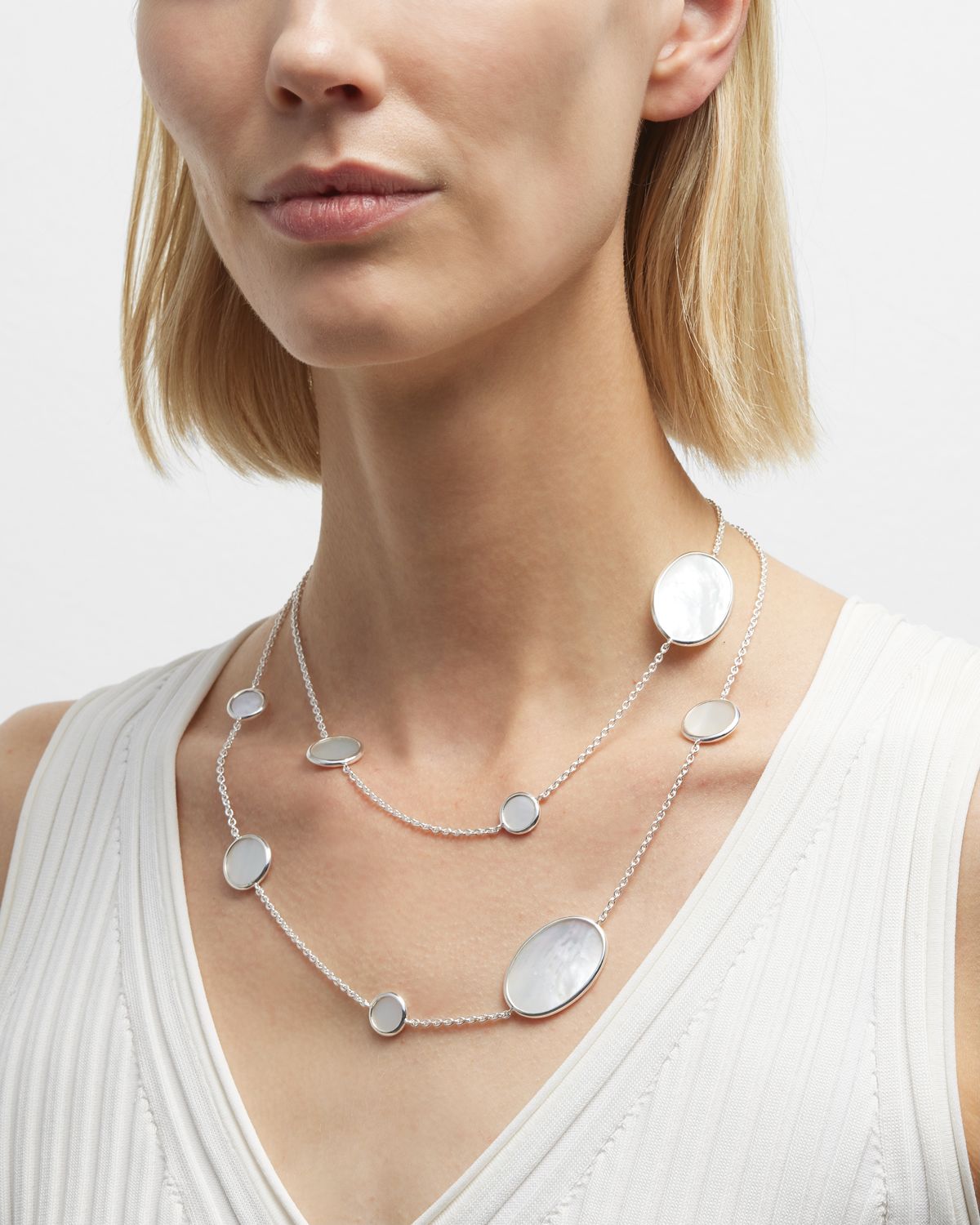 Ippolita Oval Station Necklace in Sterling Silver