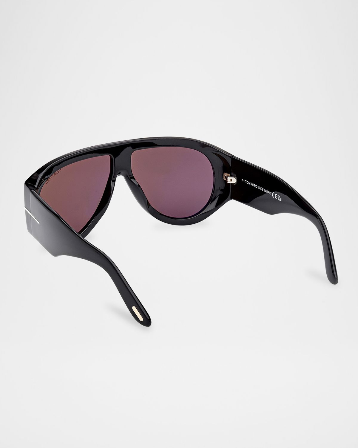 TOM FORD Men 's Bronson T-Logo Shield Sunglasses