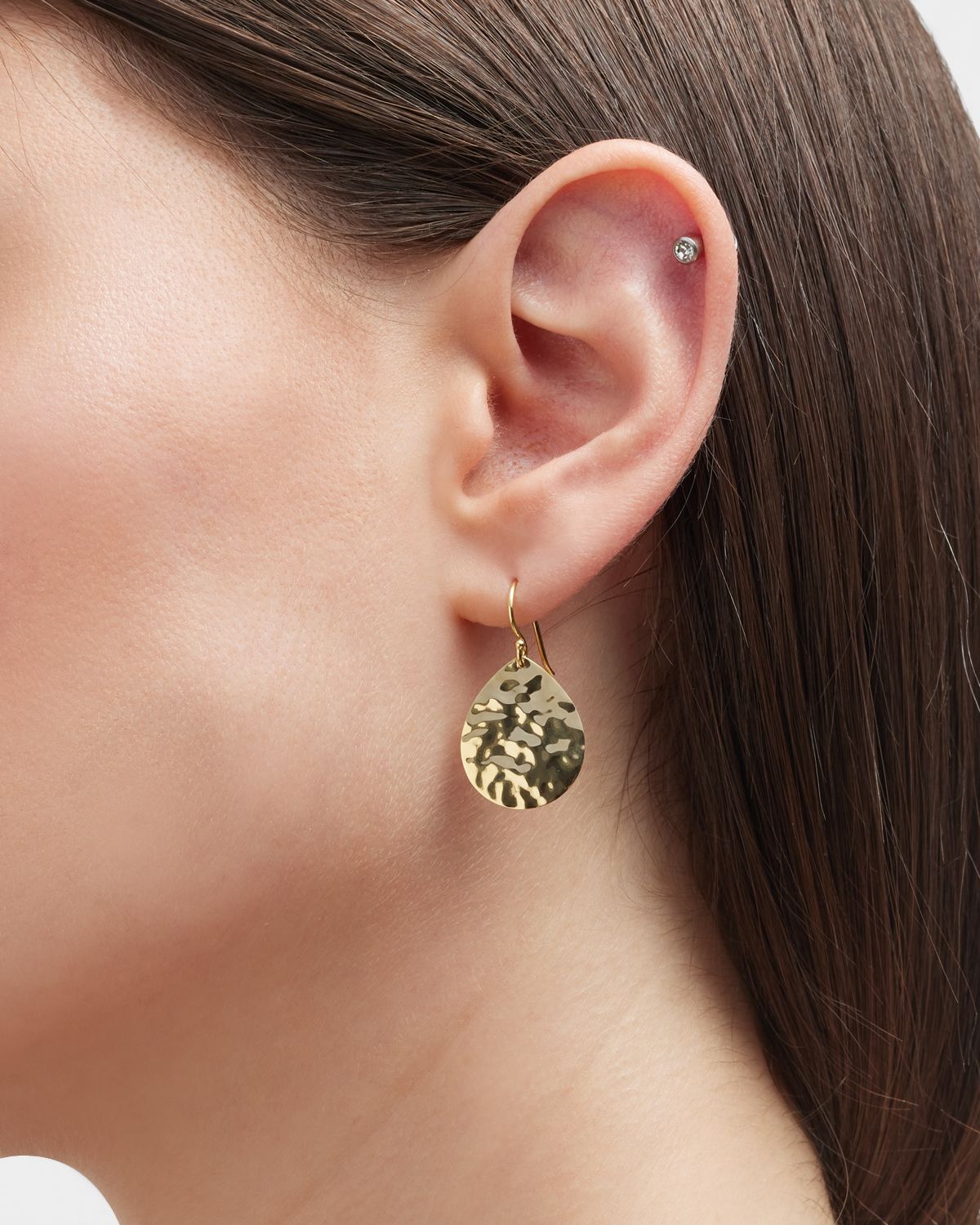 Ippolita Large Crinkle Teardrop Earrings in 18K Gold