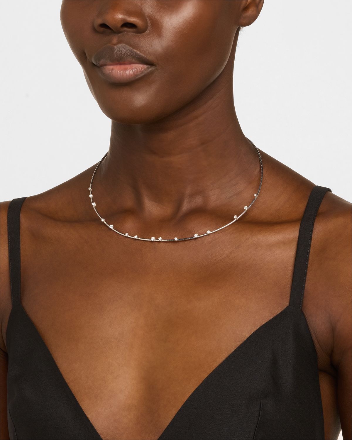 Mattia Cielo 18k White Gold Diamond Necklace