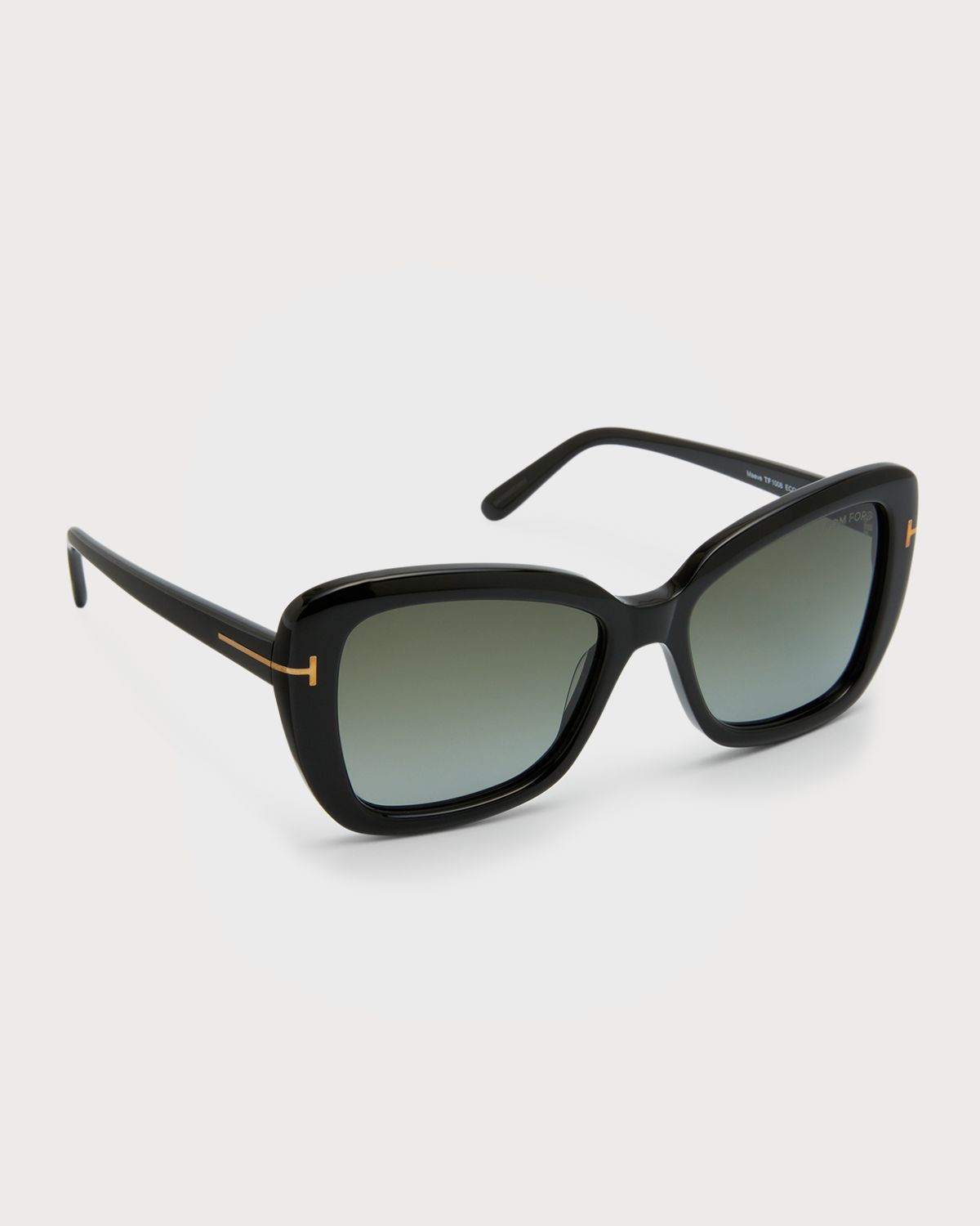 TOM FORD Maeve Havana Acetate Butterfly Sunglasses