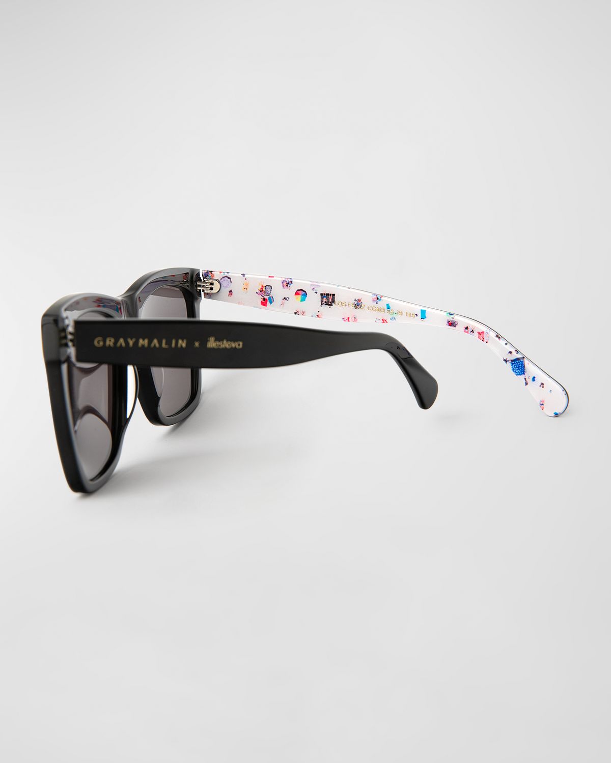Illesteva X Gray Malin Square Acetate Sunglasses