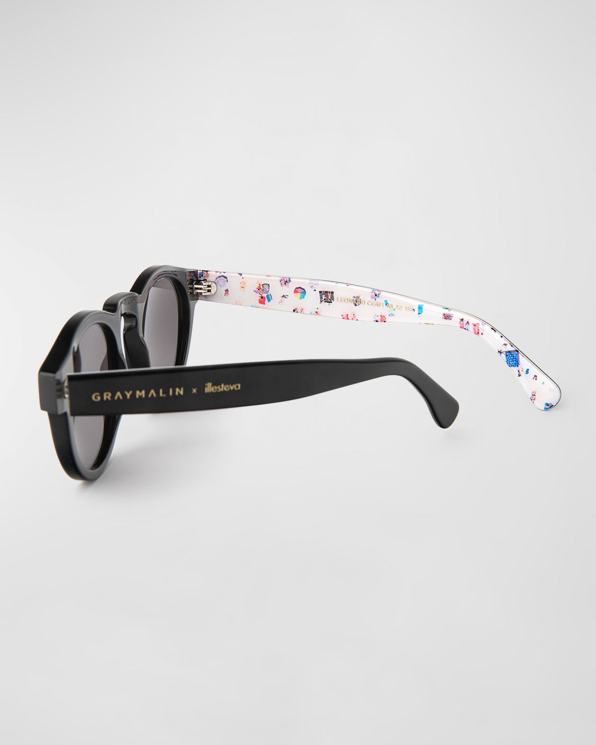Illesteva X Gray Malin Beach Leonard Round Acetate Sunglasses
