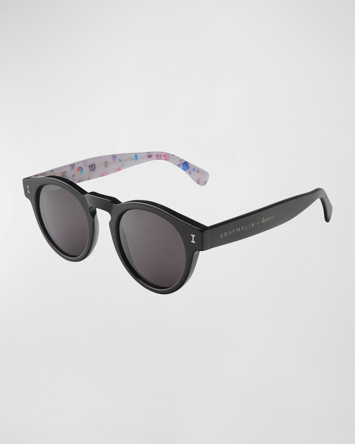 Illesteva X Gray Malin Beach Leonard Round Acetate Sunglasses