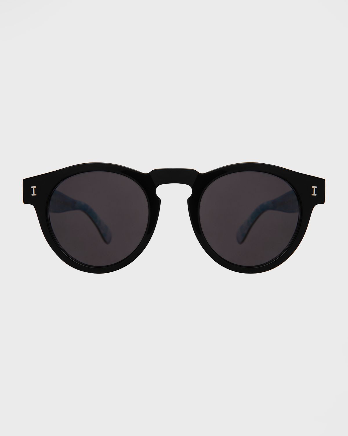 Illesteva X Gray Malin The Ocean Leonard Round Acetate Sunglasses
