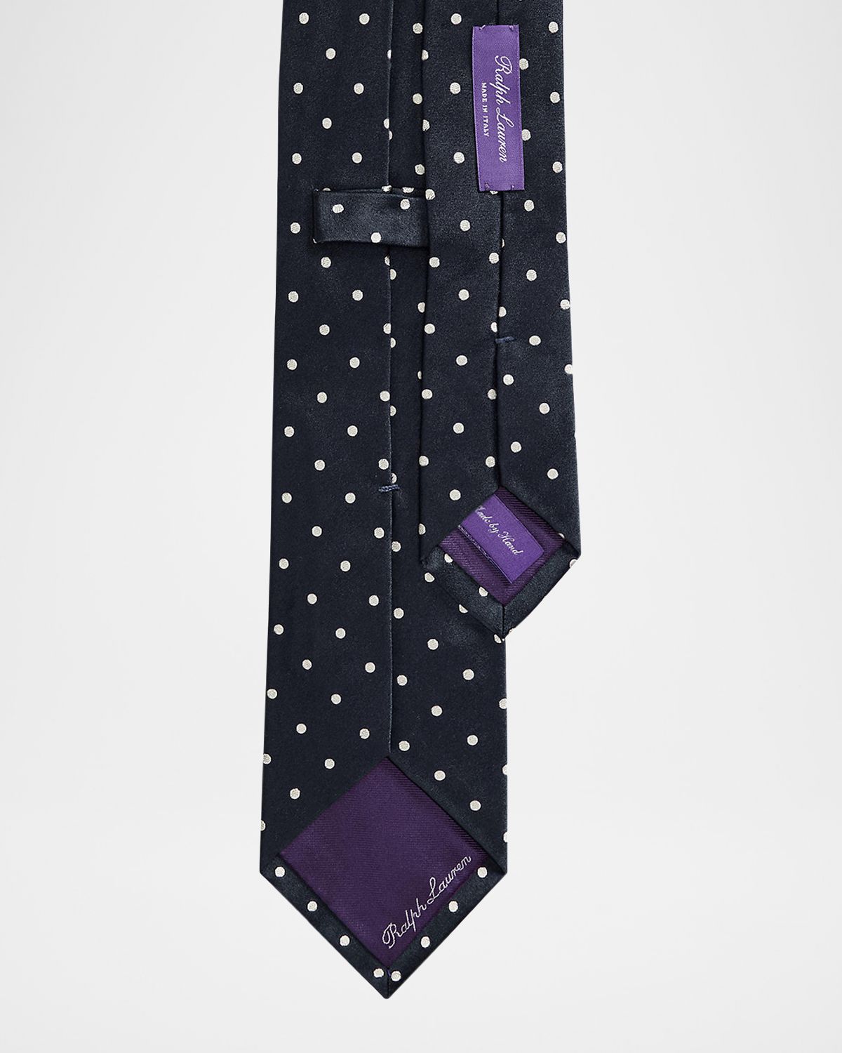 Ralph Lauren Purple Label Men 's Polka Dot Silk Tie