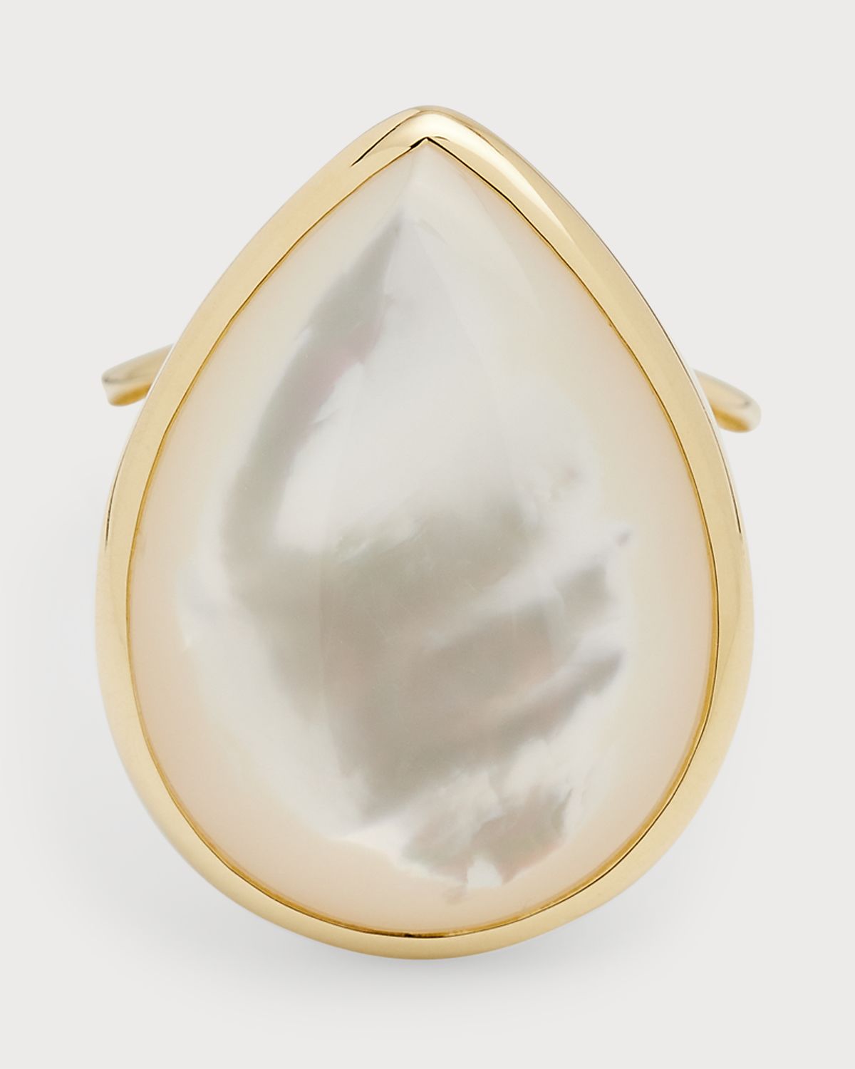 Ippolita 18k Polished Rock Candy Medium Teardrop Ring in Mother of Pearl, Size 7