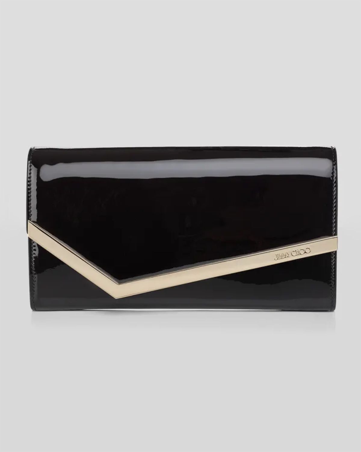 Jimmy Choo Emmie Flap Patent Leather Clutch Bag | Thumbnail 8