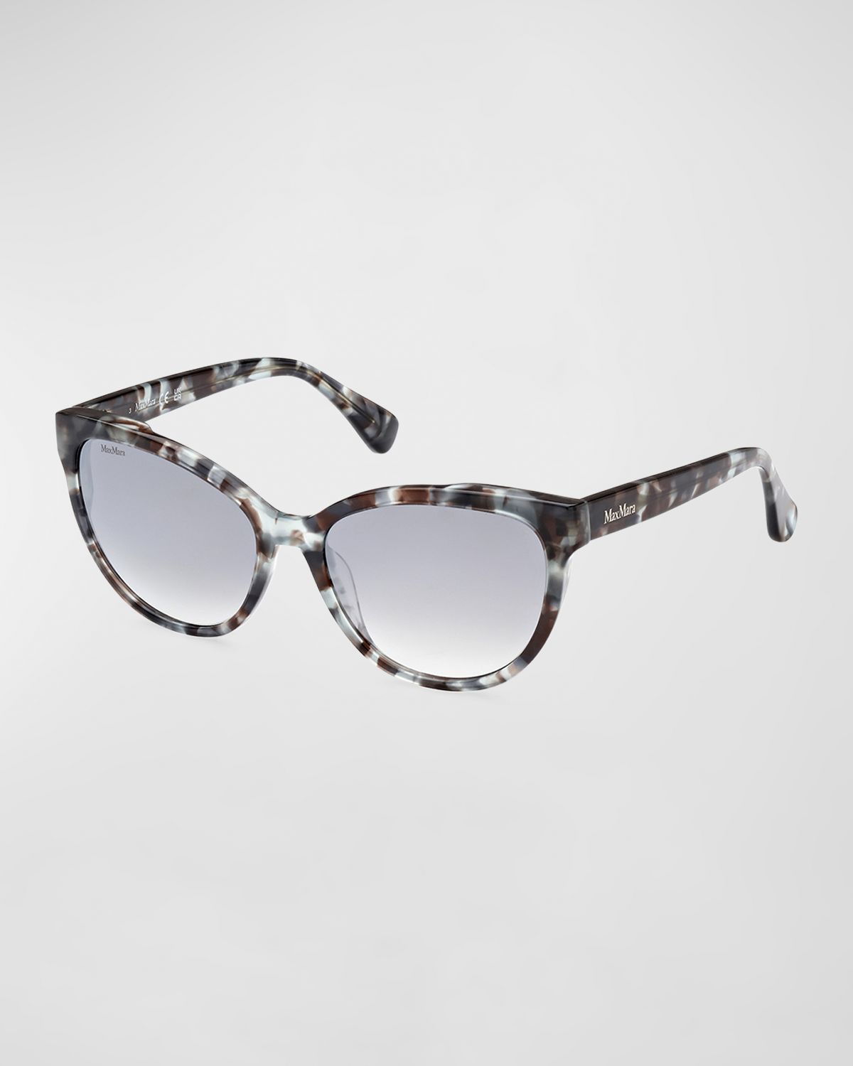 Max Mara Patterned Round Acetate Sunglasses
