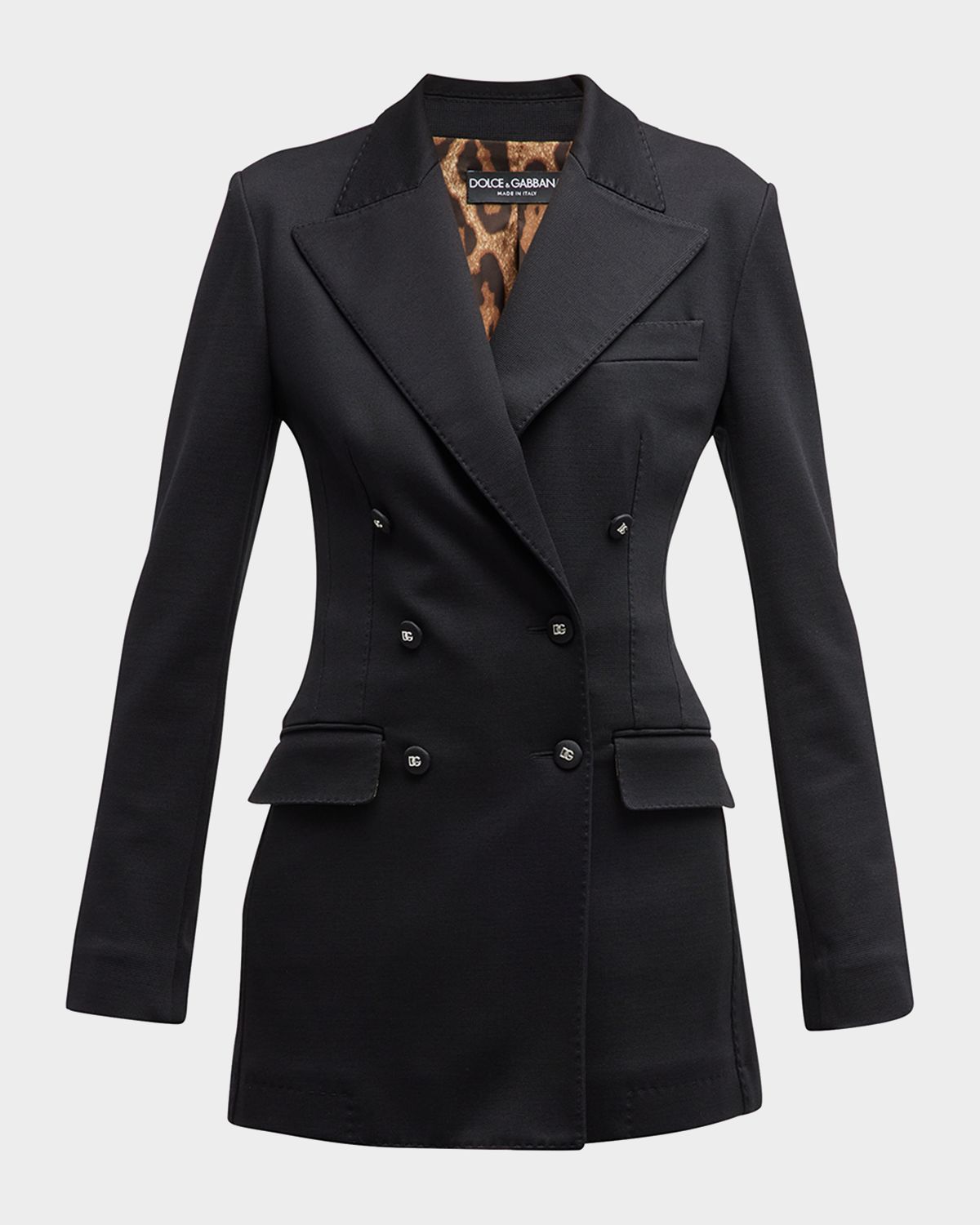 Dolce & Gabbana Long Tailored Blazer Jacket with Button Detail