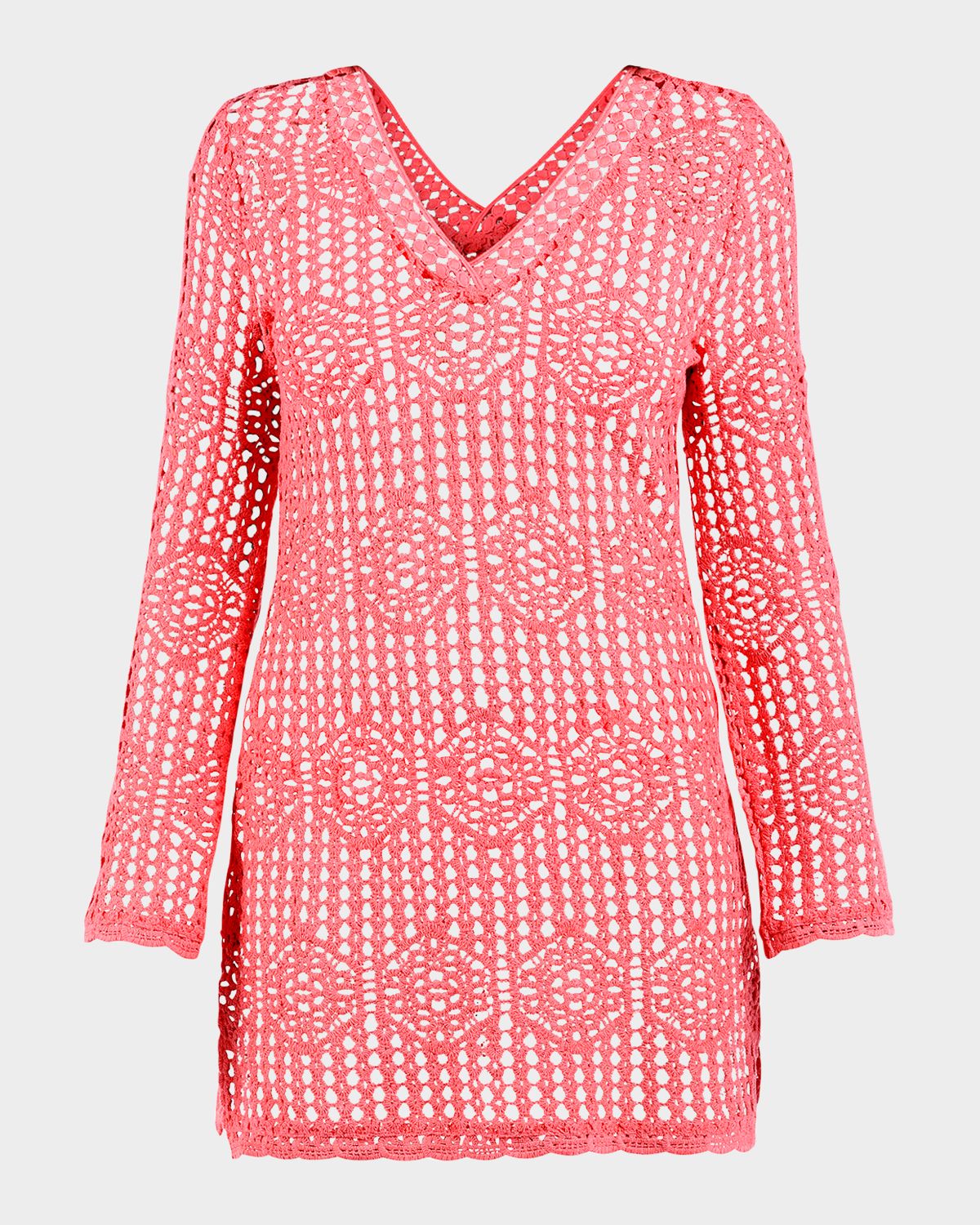La Blanca Waverly Crochet V-Neck Tunic