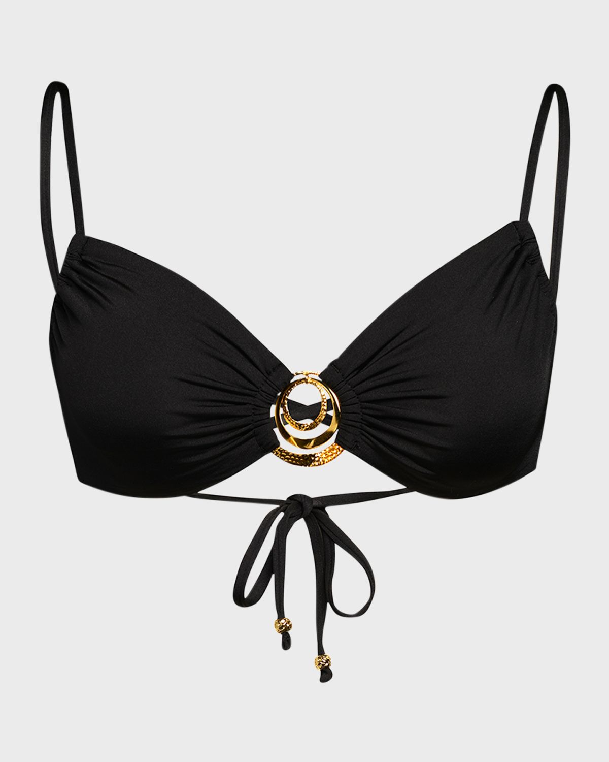 Sunshine 79 Gypset Lace-Up Bralette Bikini Top