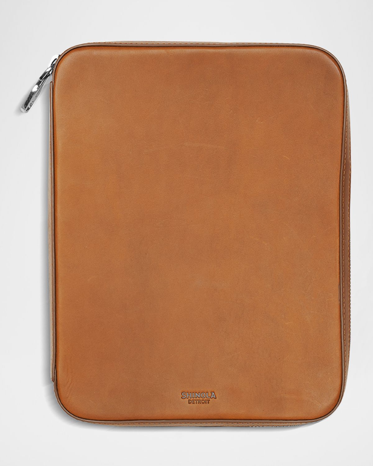 Shinola Men 's Tech Portfolio Leather Zip Pouch