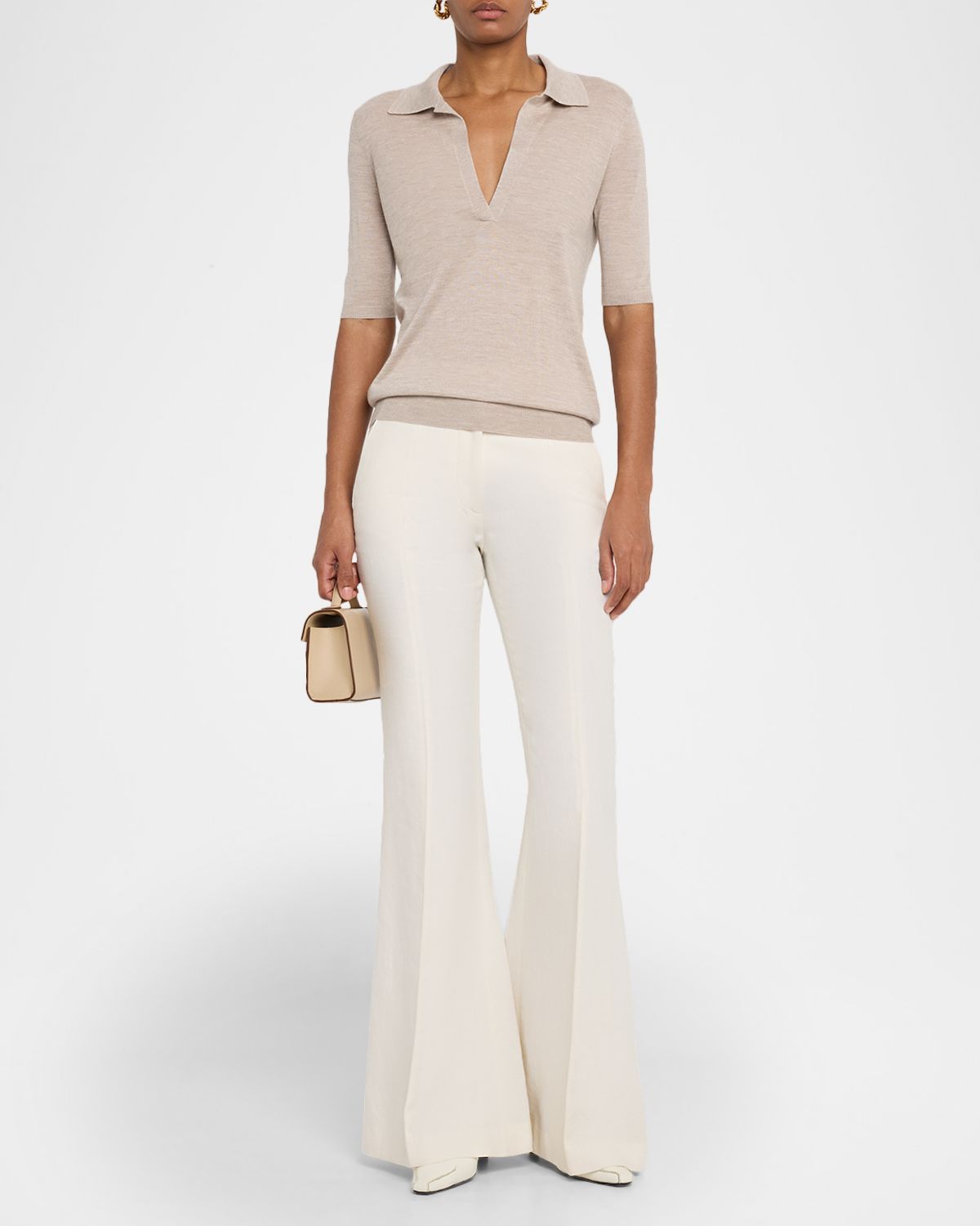 Gabriela Hearst Frank Cashmere Polo Top