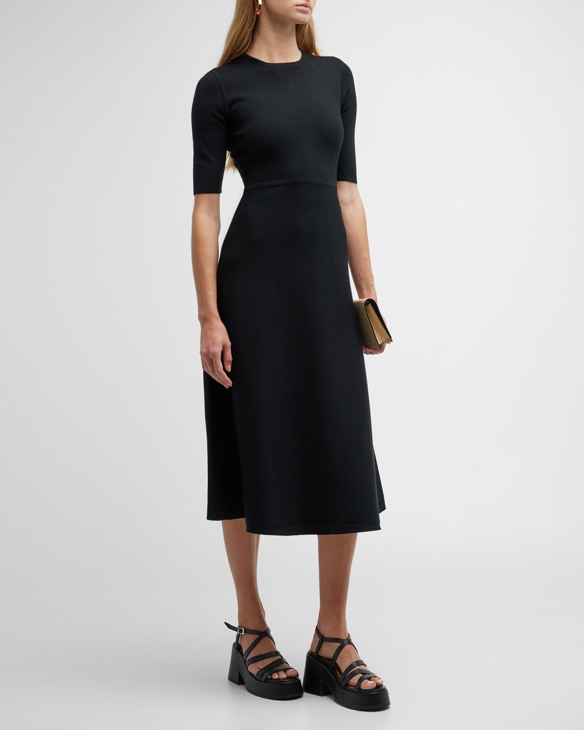 Gabriela Hearst Seymore Cashmere Blend Midi Dress | Thumbnail 8