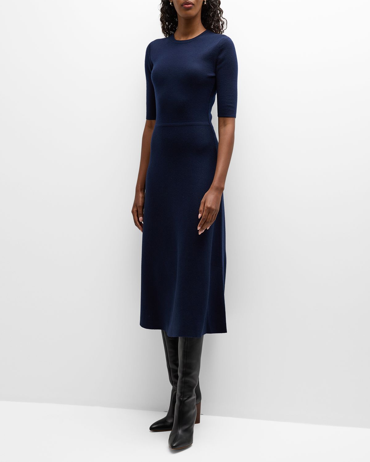 Gabriela Hearst Seymore Cashmere Blend Midi Dress