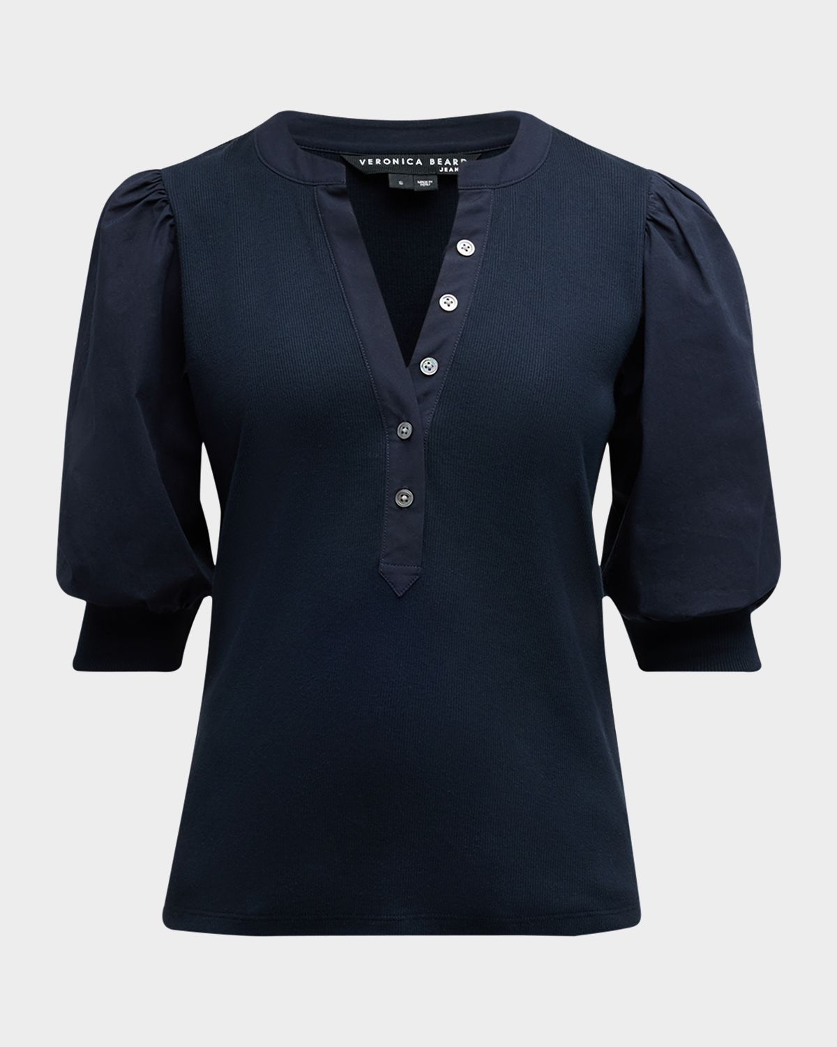 Veronica Beard Coralee Puff Sleeve Button-Front Top | Thumbnail 8 Veronica Beard Coralee Puff Sleeve Button-Front Top | Thumbnail 8
