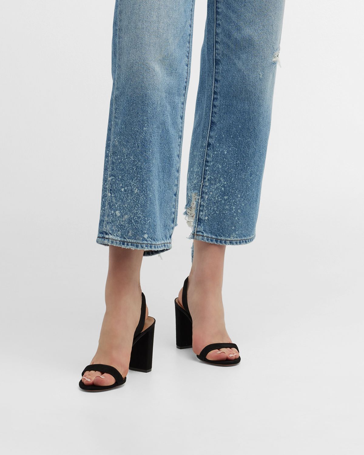 Aquazzura So Nude Block-Heel Halter Sandals