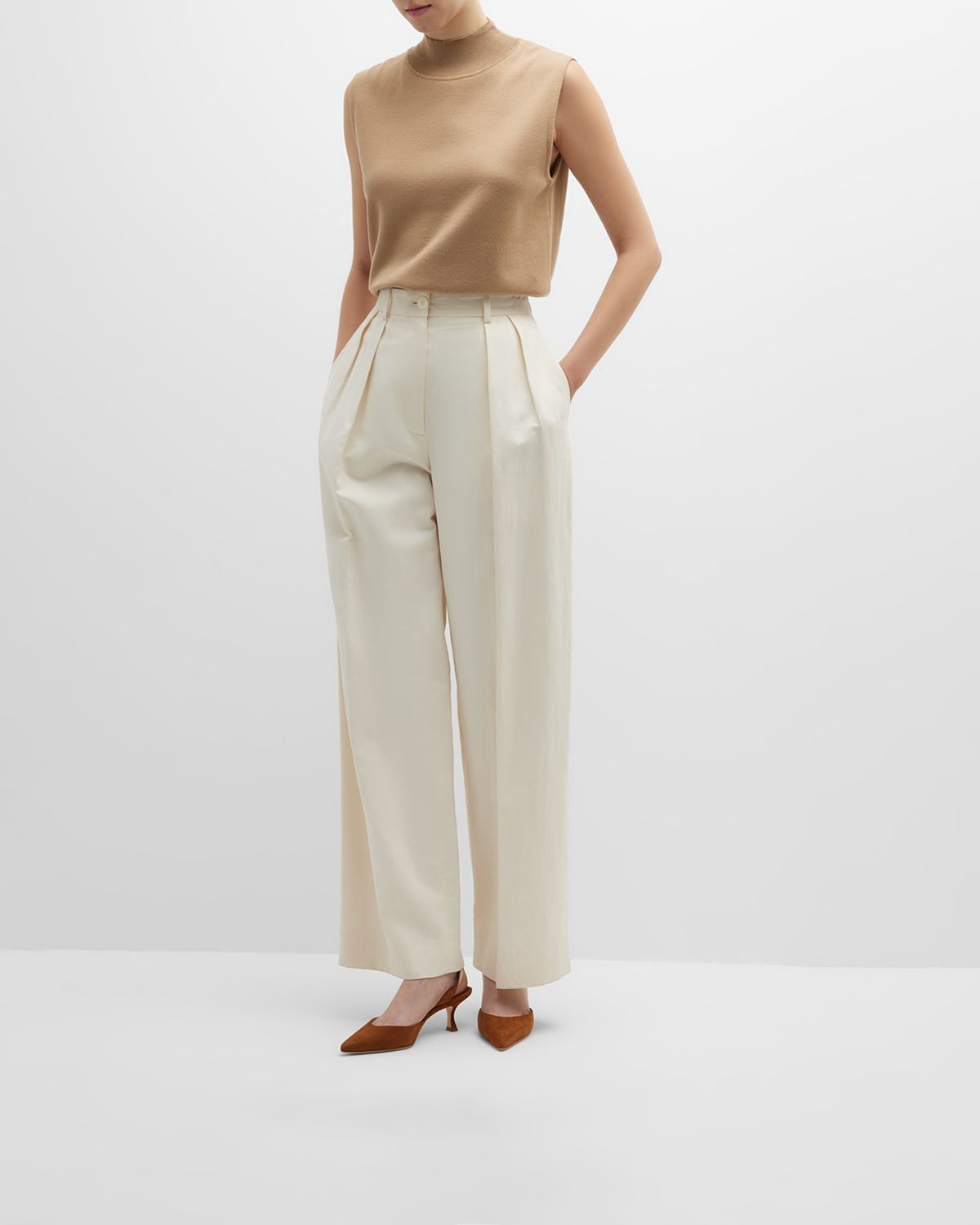 Manolo Blahnik Carolyne Kitten-Heel Halter Pumps