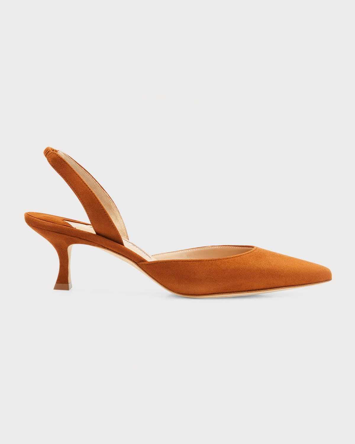 Manolo Blahnik Carolyne Kitten-Heel Halter Pumps | Thumbnail 7