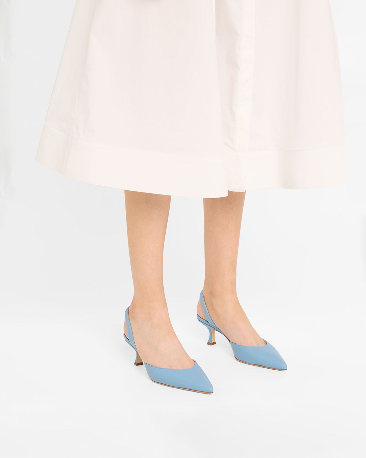 Manolo Blahnik Carolyne Kitten-Heel Halter Pumps