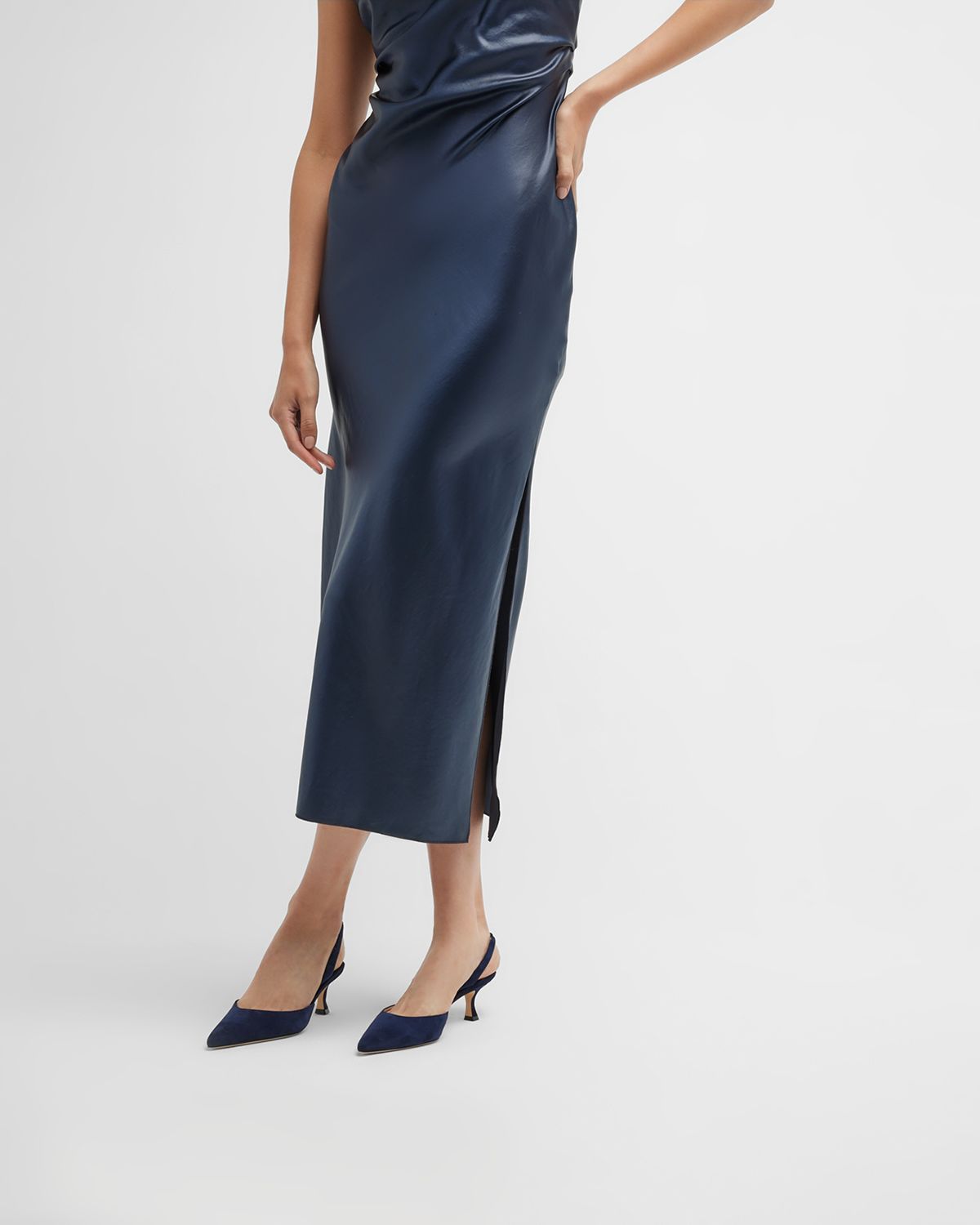 Manolo Blahnik Carolyne Kitten-Heel Halter Pumps | Thumbnail 7 Manolo Blahnik Carolyne Kitten-Heel Halter Pumps | Thumbnail 7
