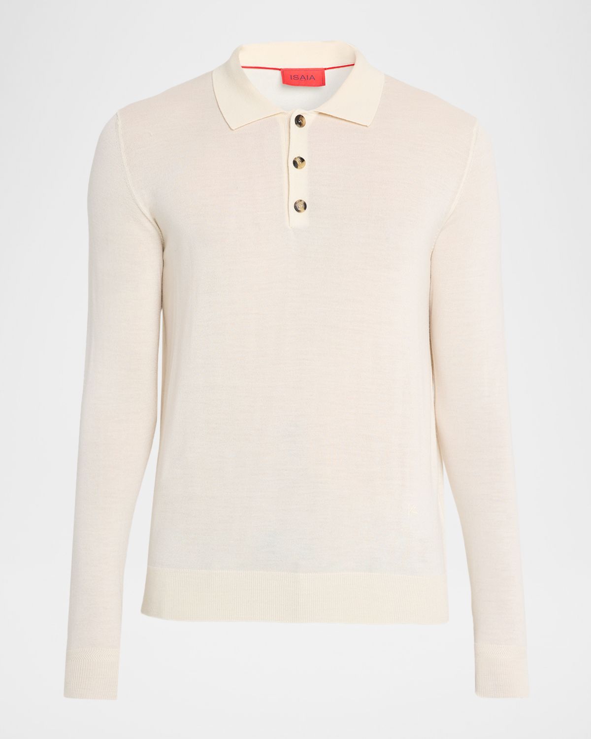 Isaia Men 's Wool-Silk Blend Polo Sweater