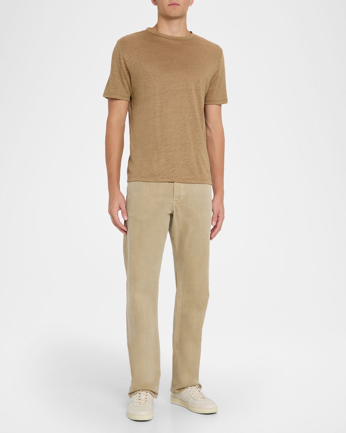 Vince Men 's Solid Linen T-Shirt