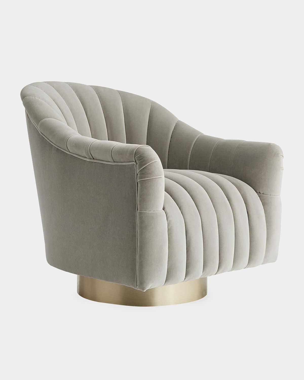 Arteriors Springsteen Velvet Swivel Chair