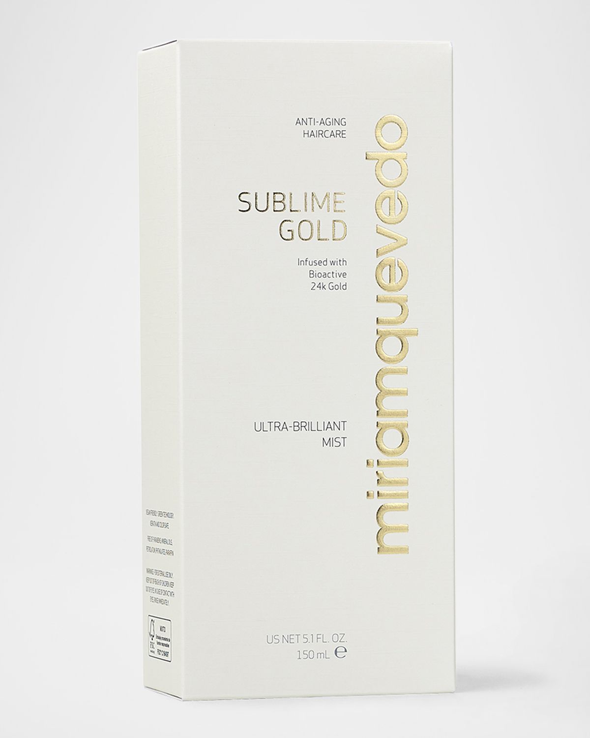Miriam Quevedo Sublime Gold Ultra-Brilliant Mist, 5 oz./150mL