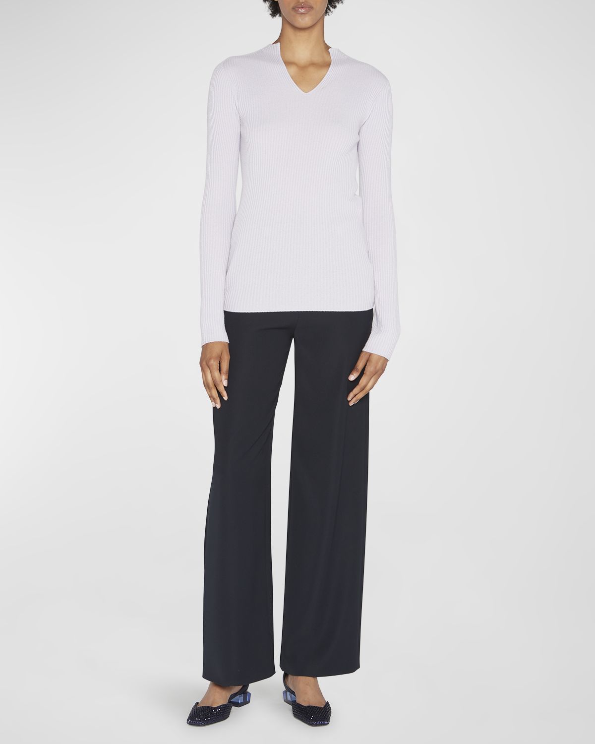 Giorgio Armani Cashmere Ribbed Knit Sweater